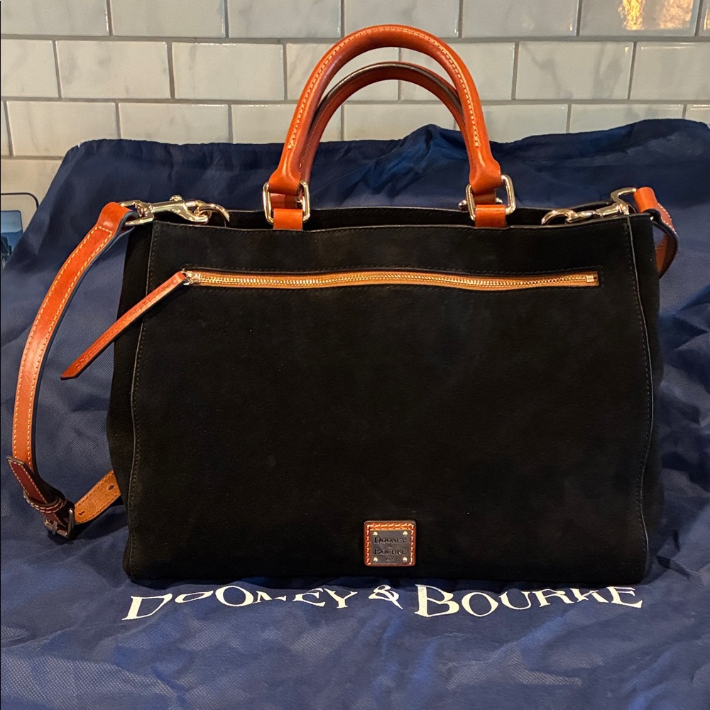 Dooney & Bourke Black and Tan Tote
